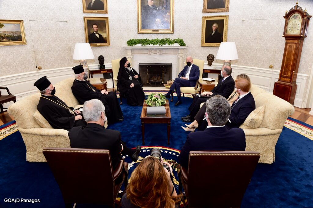 ΗΠΑ Συνάντηση Οικουμενικού Πατριάρχη με τον Πρόεδρο Μπαϊντεν στο Οβάλ Γραφείο