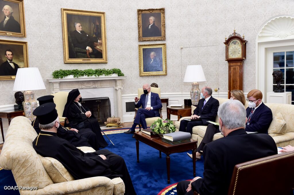 ΗΠΑ Συνάντηση Οικουμενικού Πατριάρχη με τον Πρόεδρο Μπαϊντεν στο Οβάλ Γραφείο