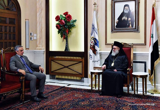 Τον Έλληνα Πρέσβη στην Συρία δέχθηκε ο Πατριάρχης Αντιοχείας Ιωάννης - Adologala.gr
