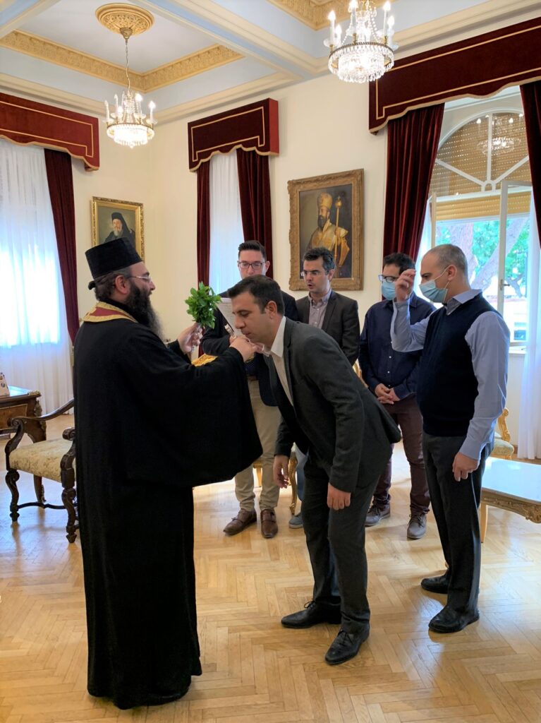 Αγιασμός στο Γραφείο του Αρχιεπισκόπου Χρυσοστόμου 