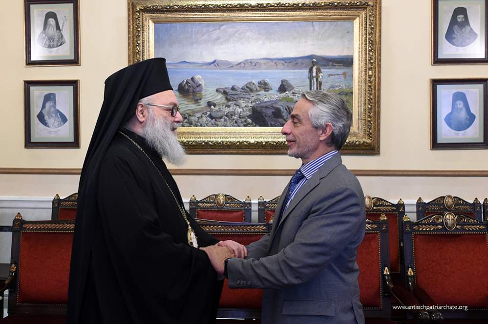 Τον Έλληνα Πρέσβη στην Συρία δέχθηκε ο Πατριάρχης Αντιοχείας Ιωάννης - Adologala.gr 