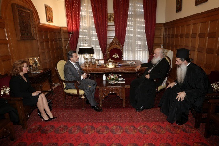 Ο Πρόεδρος του Μυκηναϊκού Ιδρύματος συναντήθηκε με τον Αρχιεπίσκοπο Ιερώνυμο στα γραφεία της Ι.Α.Α.