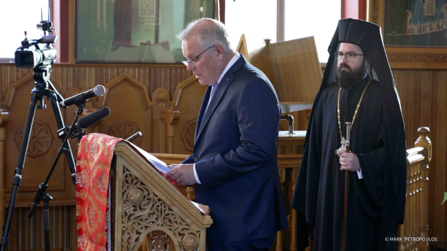 έναρξη εργασιών του Αυστραλιανού Κοινοβουλίου από τον Αρχιεπίσκοπο Αυστραλίας Μακάριο (1)