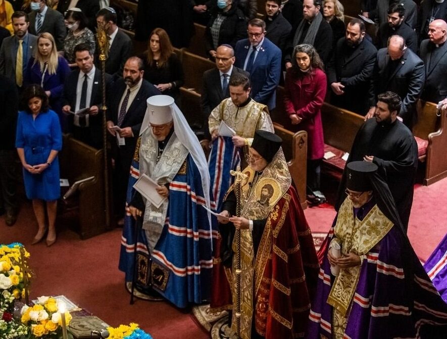 Ακολουθία συμπροσευχής για ειρήνη στην Ουκρανία με την παρουσία Ουκρανών Ιεραρχών & του Αμερικής Ελπιδοφόρου