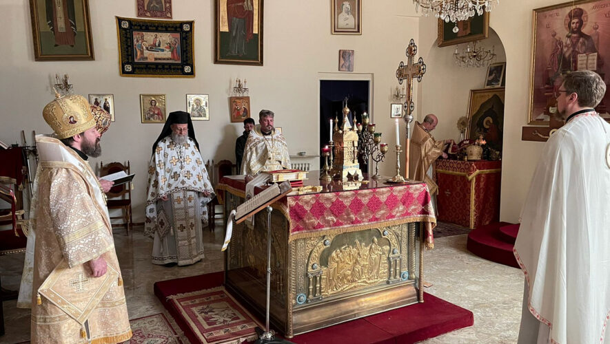 Митрополит Волоколамский Иларион совершил Литургию на подворье Русской Церкви в Дамаске