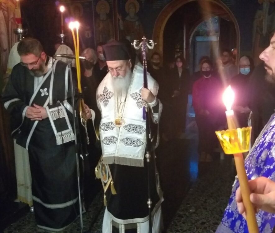 Ο Μητροπολίτης Κορίνθου Διονύσιος στη Γυναικεία Ι. Μονή Παναγίας Γοργοεπηκόου Ψαχνών Ευβοίας