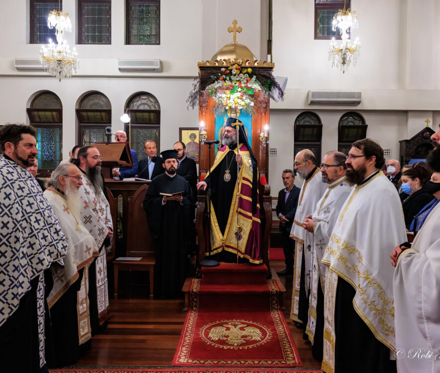Δάκρυα χαράς κατά την επίσκεψη του Αρχιεπισκόπου Αυστραλίας στον Ι.Ν. Αγίων Κωνσταντίνου και Ελένης Πέρθης
