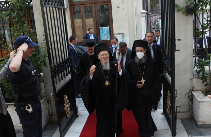 Στην Ιερά Αρχιεπισκοπή Αθηνών ο Οικουμενικός Πατριάρχης - Συναντήθηκε με τον Αρχιεπίσκοπο Ιερώνυμο