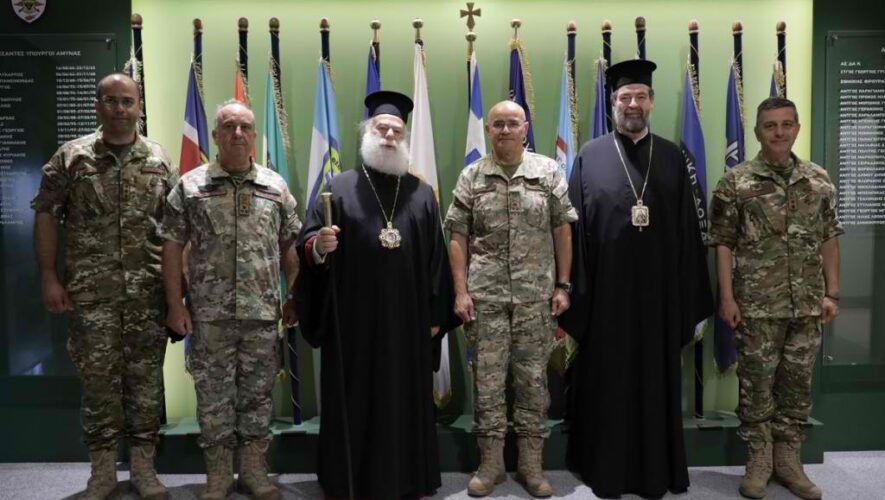 Συνάντηση του Αρχηγού της Εθνικής Φρουράς με τον Πατριάρχη Αλεξανδρείας