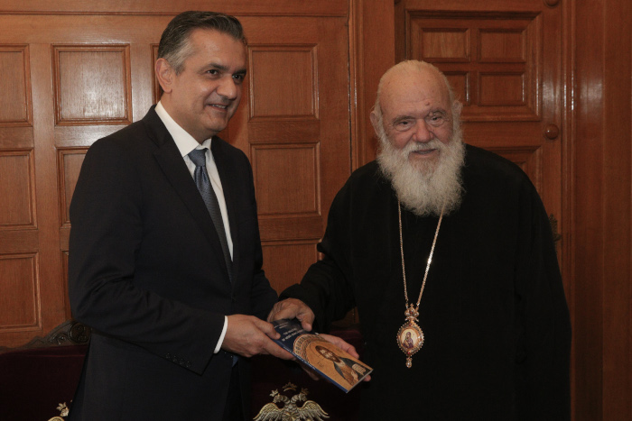 Τον Περιφερειάρχη Δ. Μακεδονίας, Γεώργιο Κασαπίδη δέχθηκε ο Αρχιεπίσκοπος Ιερώνυμος