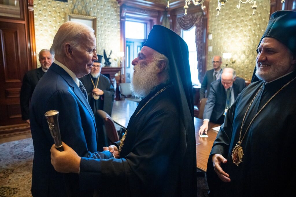 Συνάντηση Πατριάρχη Αλεξανδρείας με τον Πρόεδρο των Ηνωμένων Πολιτειών της Αμερικής Τζο Μπάιντεν