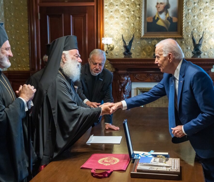 Συνάντηση Πατριάρχη Αλεξανδρείας με τον Πρόεδρο των Ηνωμένων Πολιτειών της Αμερικής Τζο Μπάιντεν στον Λευκό Οίκο
