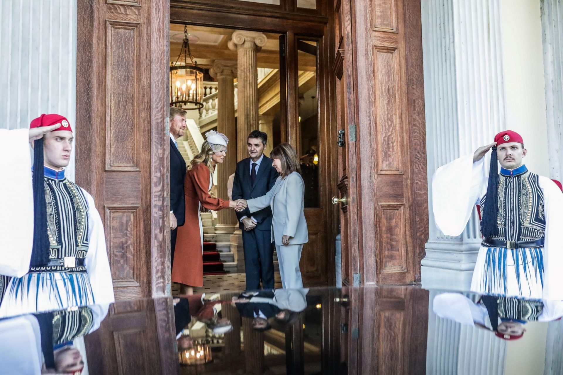 Συνάντηση της Προέδρου της Δημοκρατίας με το βασιλικό ζεύγος της Ολλανδίας