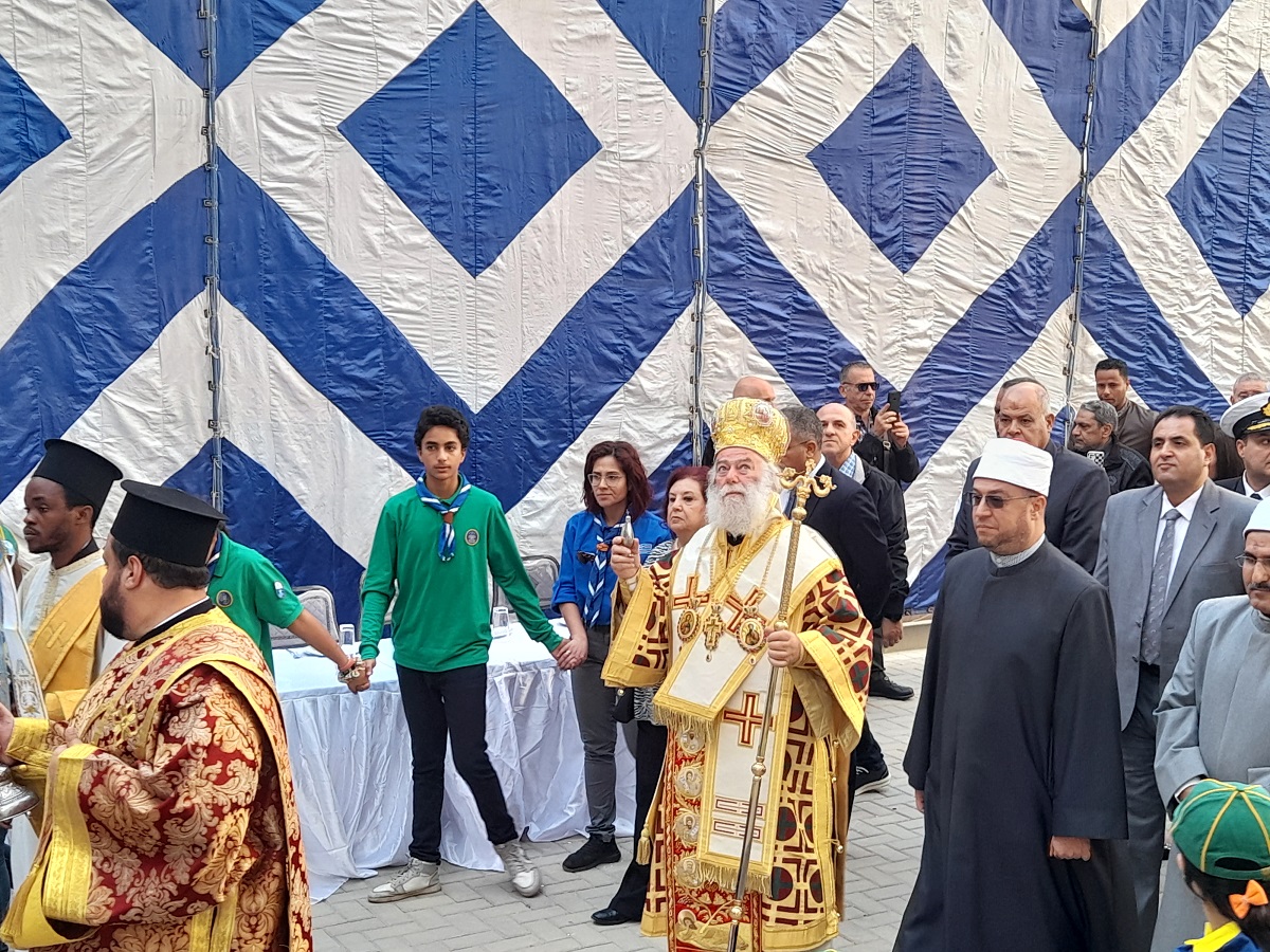 Θυρανοίξια Κοινοτικού Ναού Αγίας Αικατερίνης Σουέζ από τον Πατριάρχη Αλεξανδρείας Θεόδωρο 