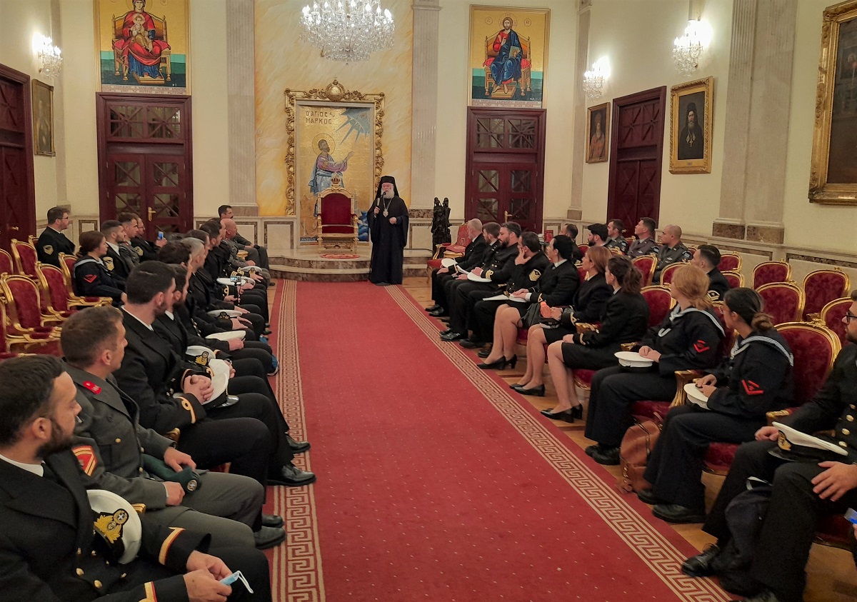 Επίσκεψη πληρωμάτων Ελληνικών Πλοίων του ΠΝ στον Πατριάρχη Θεόδωρο