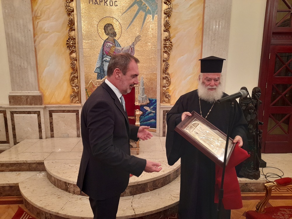 Τον Υφυπουργό Εξωτερικών της Ελλάδος Ανδρέα Κατσανιώτη, δέχθηκε ο Πατριάρχης Αλεξανδρείας