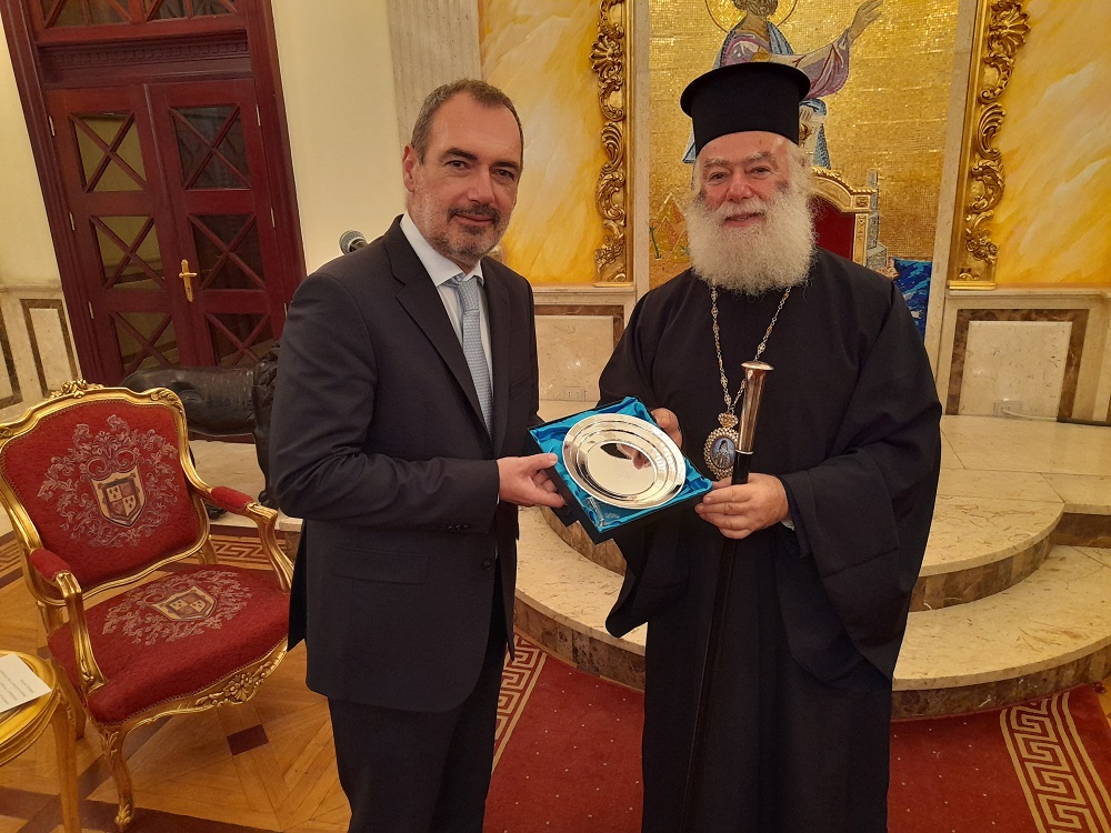 Τον Υφυπουργό Εξωτερικών της Ελλάδος Ανδρέα Κατσανιώτη, δέχθηκε ο Πατριάρχης Αλεξανδρείας