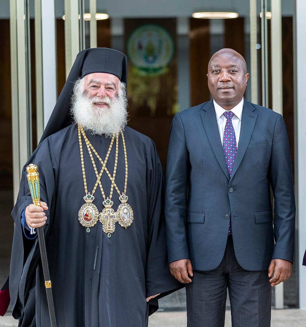  συνάντηση του Πατριάρχη Αλεξανδρείας με τον Πρωθυπουργό της Ρουάντας Εντουάρ Ενζιράντ