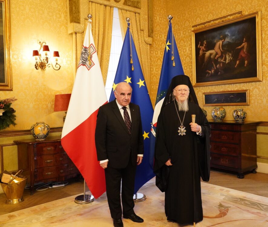 Ο Οικουμενικός Πατριάρχης είχε συνάντηση με τον ΠτΔ της Μάλτας, George William Vella
