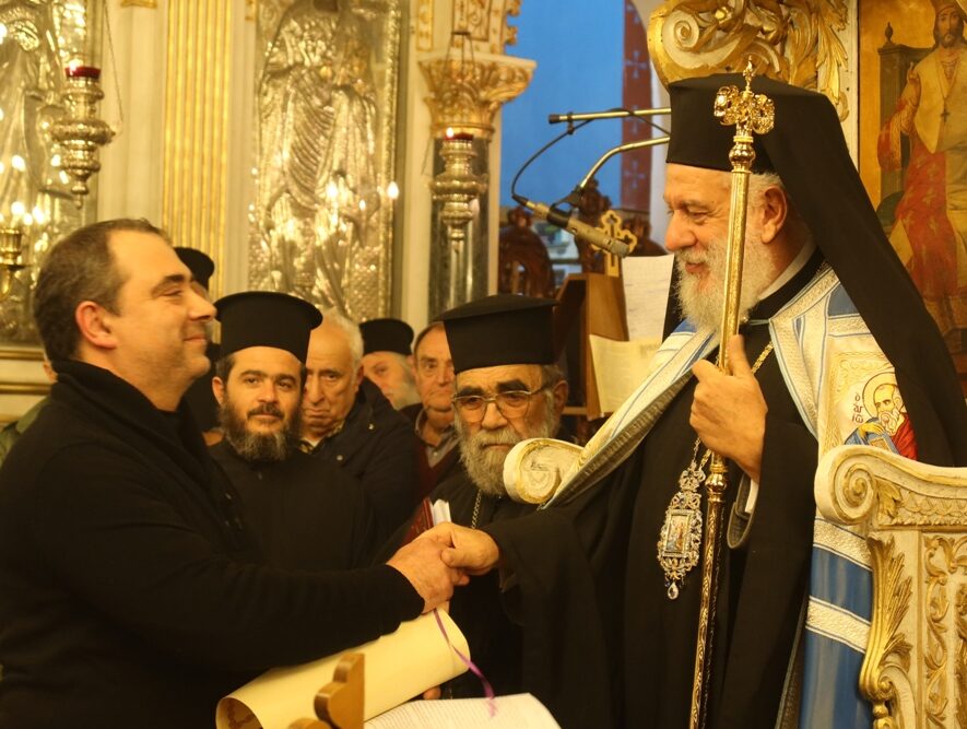 Εν πληθούση Εκκλησία ευχήθηκε για το νέο έτος στους Ανδριώτες ο Μητροπολίτης Σύρου Δωρόθεος
