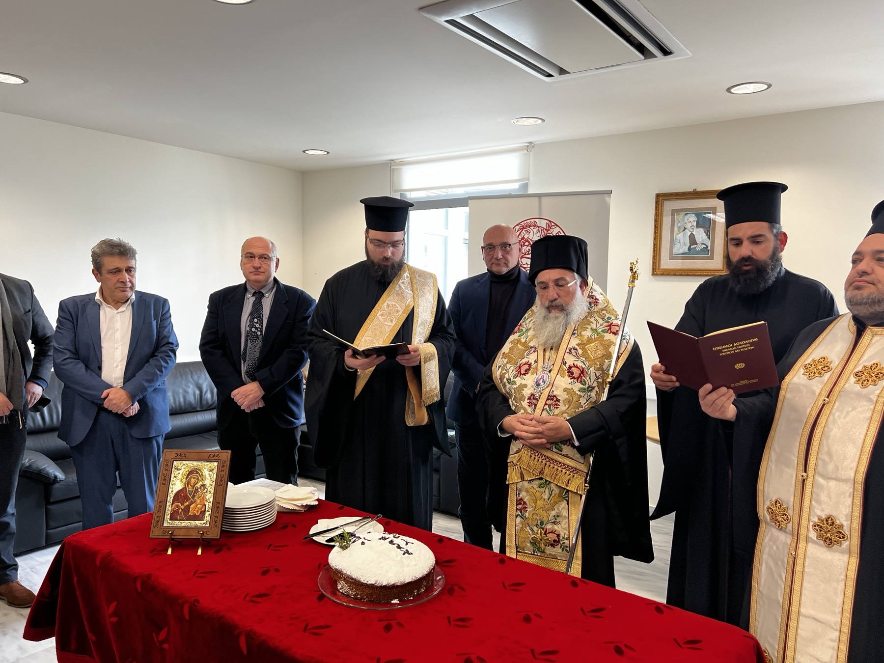 Στην κοπή της Βασιλόπιτας στο Πανεπιστήμιο της Κρήτης ο Αρχιεπίσκοπος Ευγένιος 
