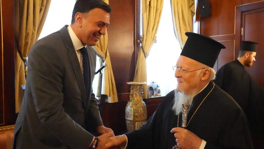 Συνάντηση του Οικουμενικού Πατριάρχη με τον Έλληνα Πολιτευτή και Υπουργό Βασίλη Κικίλια