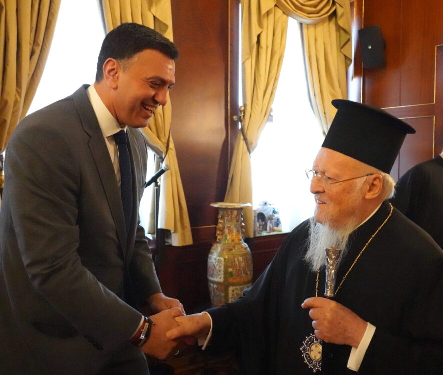 Συνάντηση του Οικουμενικού Πατριάρχη με τον Έλληνα Πολιτευτή και Υπουργό Βασίλη Κικίλια
