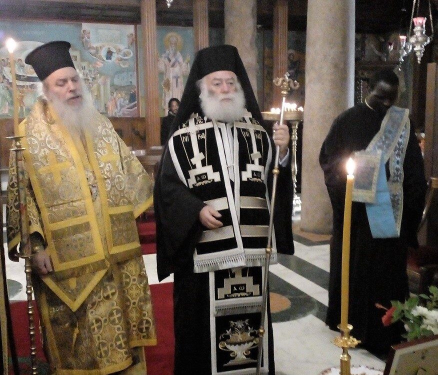 Τρισάγιο για την εκδημία του πρώην Ιεροσολύμων Θεόφιλου τέλεσε ο Πατριάρχης Αλεξανδρείας Θεόδωρος