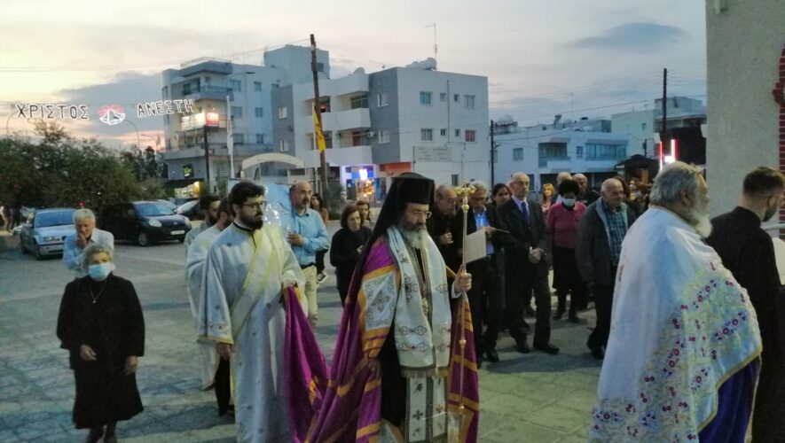 Οι κατεχόμενες ενορίες της Αρχιεπισκοπής εόρτασαν τον Άγιο Γεώργιο στην προσφυγιά