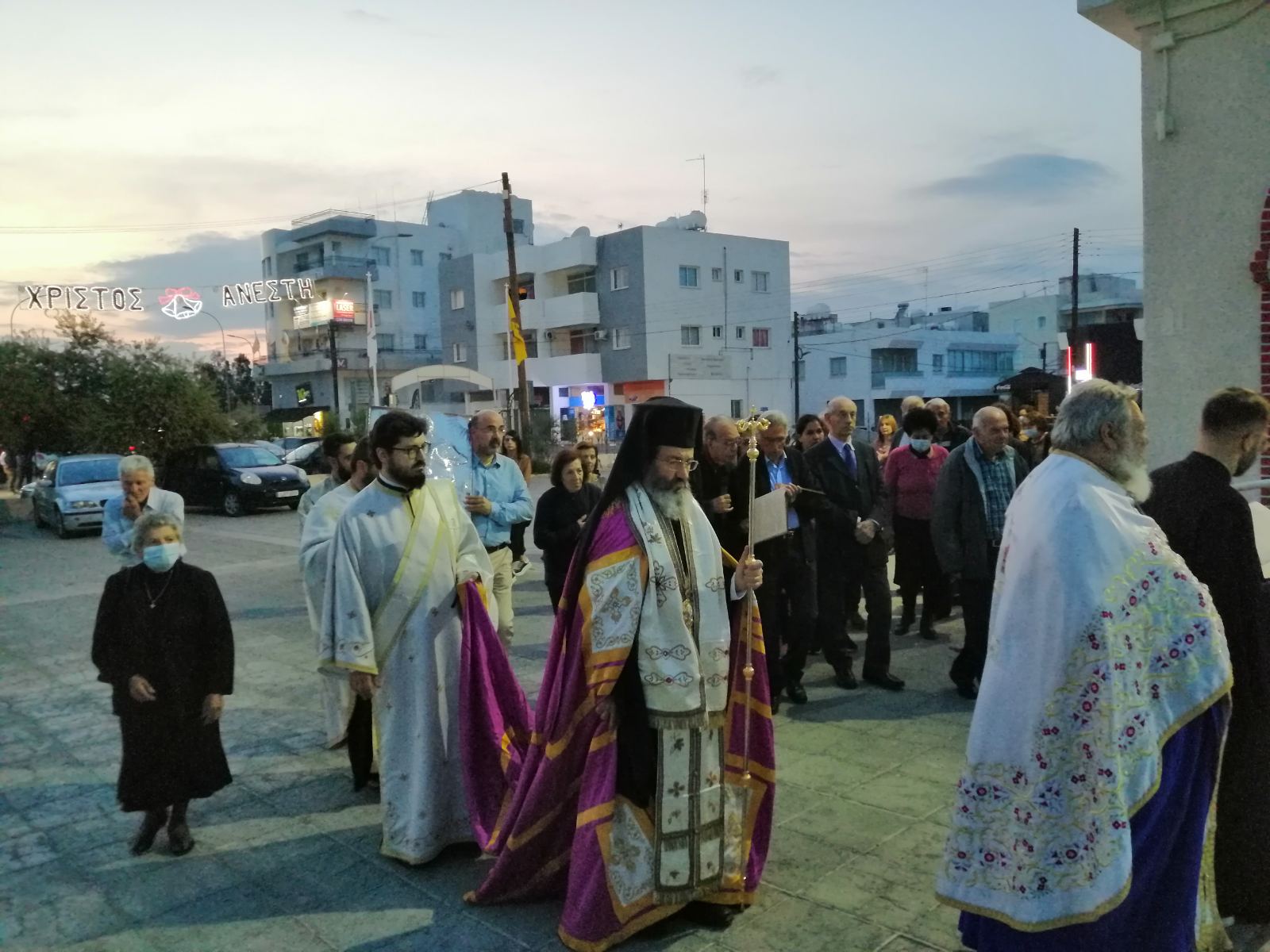 Οι κατεχόμενες ενορίες της Αρχιεπισκοπής εόρτασαν τον Άγιο Γεώργιο στην προσφυγιά 