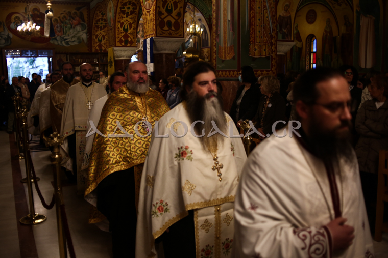 Ο Λαρίσης Ιερώνυμος στην Αγία Ειρήνη Γαλατσίου (Φωτορεπορτάζ)
