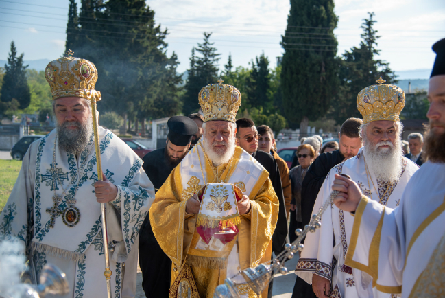 Εγκαίνια Ιερού Ναού Αγίου Βασιλείου στον Λευκώνα Σερρών από τον Μητροπολίτη Θεολόγο 