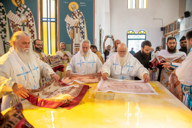 Εγκαίνια Ιερού Ναού Αγίου Βασιλείου στον Λευκώνα Σερρών από τον Μητροπολίτη Θεολόγο 
