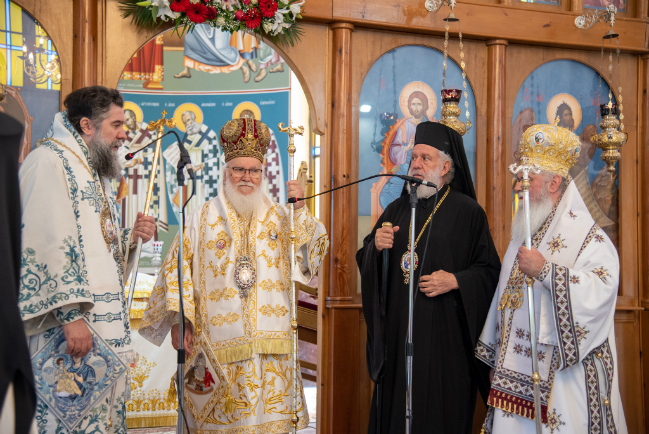 Εγκαίνια Ιερού Ναού Αγίου Βασιλείου στον Λευκώνα Σερρών από τον Μητροπολίτη Θεολόγο 
