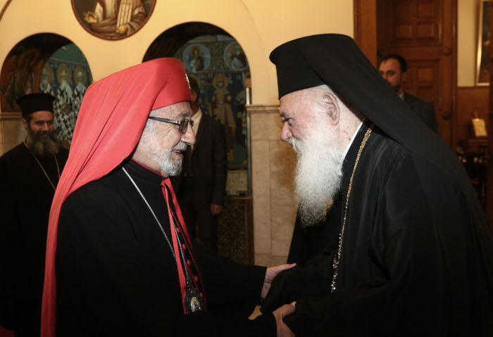 Συνάντηση του Αρχιεπισκόπου Ιερωνύμου με τον Καθολικό Πατριάρχη του Αρμενικού Καθολικού Οίκου της Κιλικίας