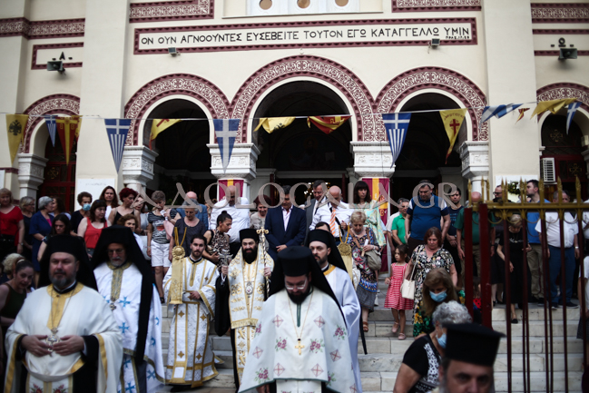 Η Λιτάνευση της Εικόνας του Αποστόλου των Εθνών Παύλου στο κέντρο των Αθηνών 