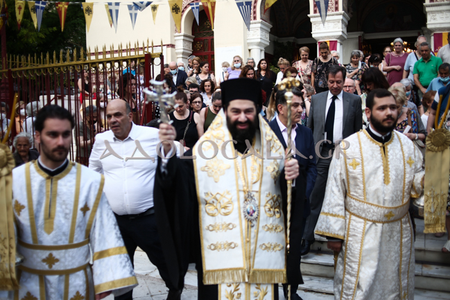 Η Λιτάνευση της Εικόνας του Αποστόλου των Εθνών Παύλου στο κέντρο των Αθηνών 