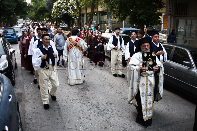 Η Λιτάνευση της Εικόνας του Αποστόλου των Εθνών Παύλου στο κέντρο των Αθηνών 