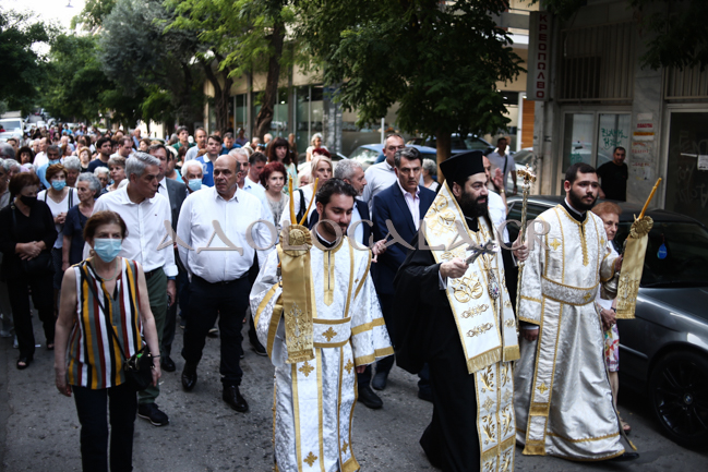 Η Λιτάνευση της Εικόνας του Αποστόλου των Εθνών Παύλου στο κέντρο των Αθηνών 