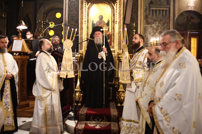 ΦΩΤΟΡΕΠΟΡΤΑΖ: Ο Μητροπολίτης Ελευθερουπόλεως Χρυσόστομος στον πανηγυρίζοντα Άγιο Παύλο οδού Ψαρών 