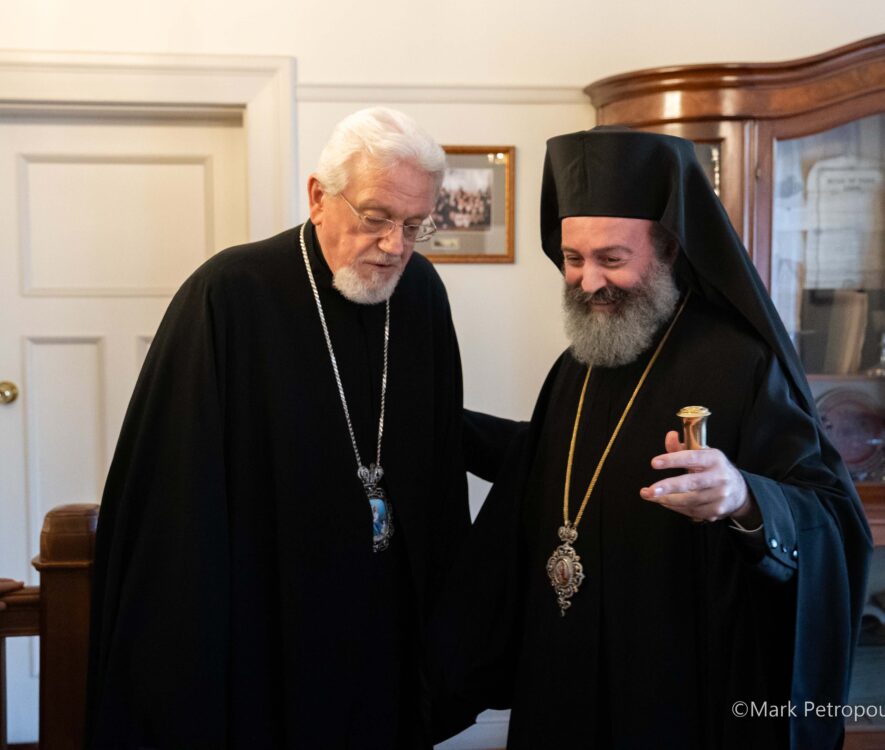 Ο Μητροπολίτης Ιεραπόλεως και ο Αρχιεπίσκοπος Παμφίλου στην Ιερά Αρχιεπισκοπή Αυστραλίας