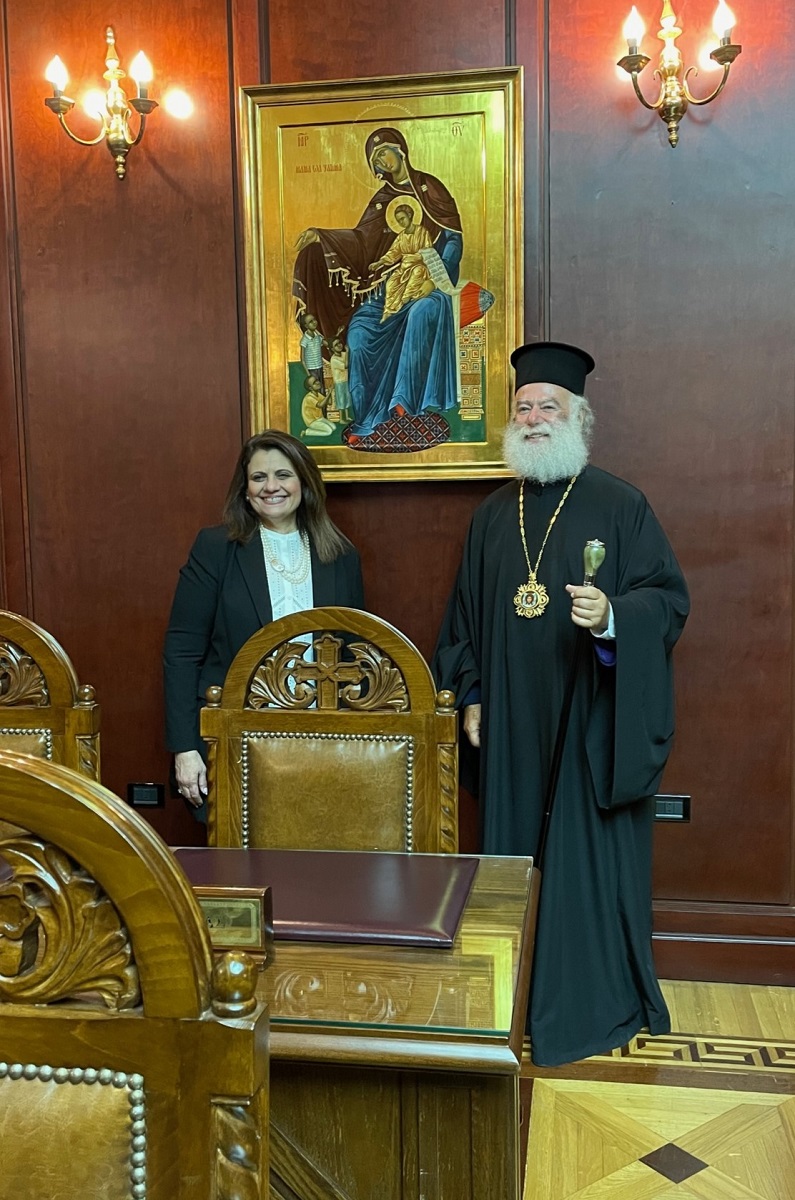 Την Υπουργό Μετανάστευσης της Αιγύπτου Σόχα Ελ Γκέντι δέχθηκε ο Πατριάρχης Αλεξανδρείας Θεόδωρος