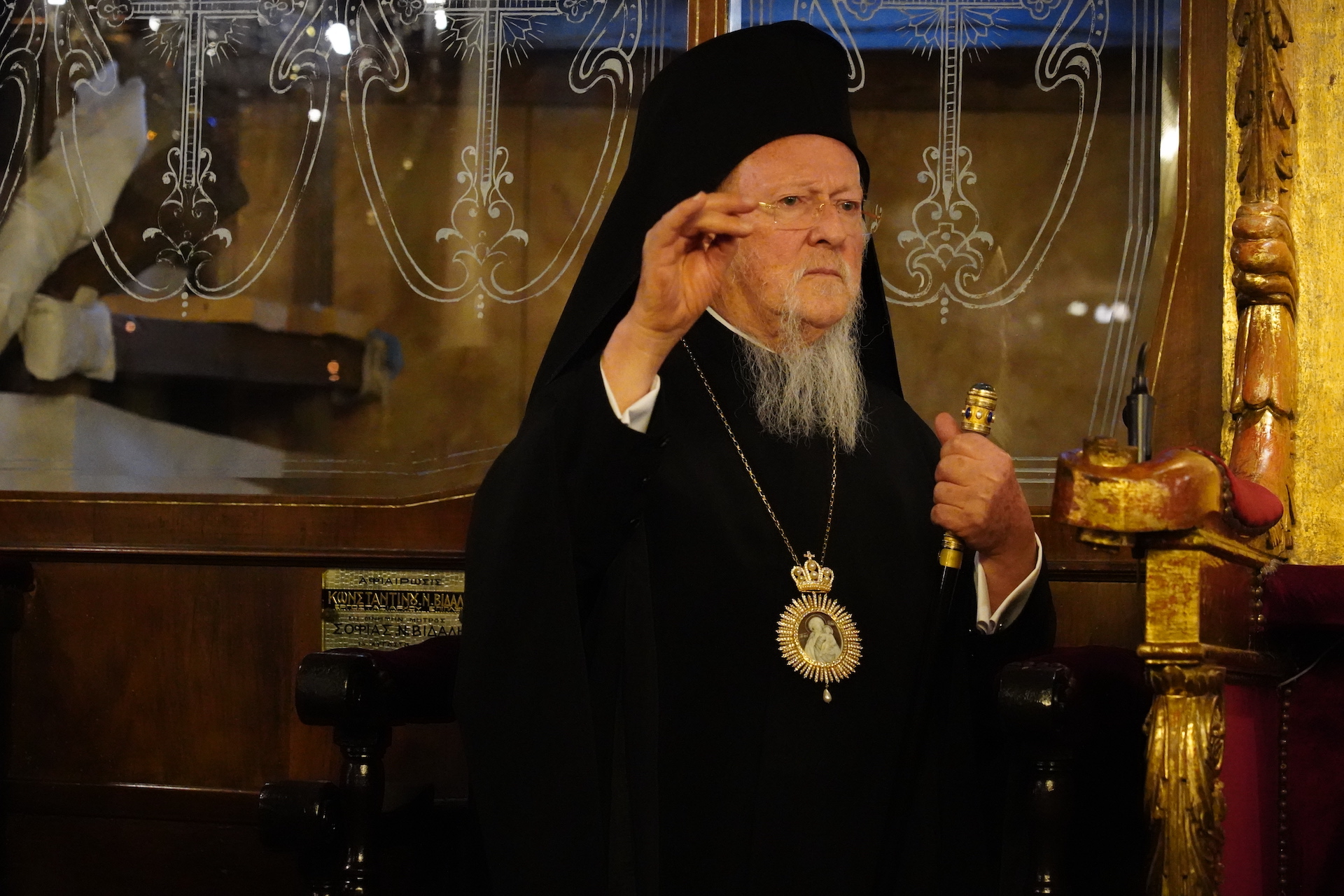 Στον παρακλητικό κανόνα του ναού της Κοιμήσεως της Θεοτόκου Βοσπόρου ο Οικουμενικός Πατριάρχης 