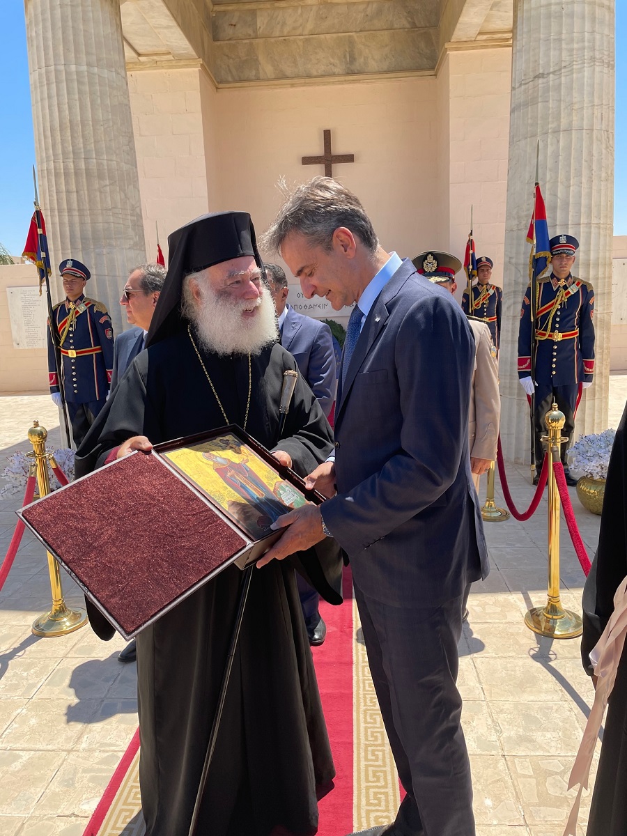 Συνάντηση του Πατριάρχη Αλεξανδρείας με τον Πρωθυπουργό της Ελλάδος στο Ελ Αλαμέιν