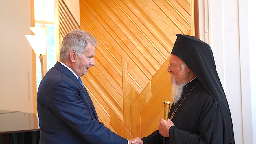Ο Οικουμενικός Πατριάρχης στον Πρόεδρο της Δημοκρατίας της Φινλανδίας Sauli Niinistö