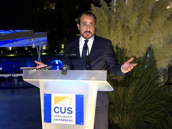 Ο Πρόεδρος Χριστοδουλίδης στο δείπνο που παρέθεσε προς τιμήν του η Κυπριακή Ένωση Πλοιοκτητών, στην Αθήνα