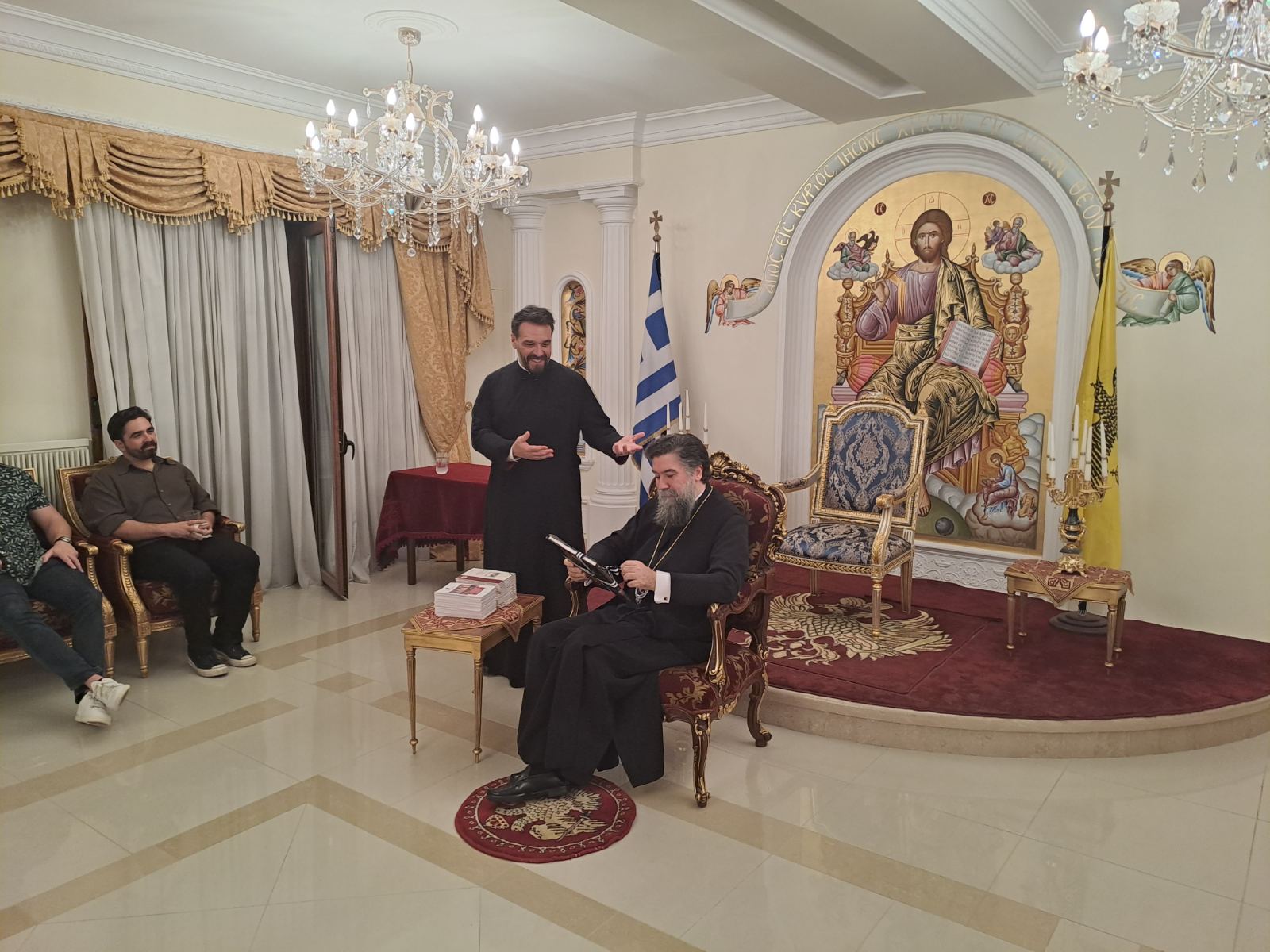 Επίσκεψη ορθοδόξων ομογενών εξ Αμερικής στον Μητροπολίτη Σερρών Θεολόγο