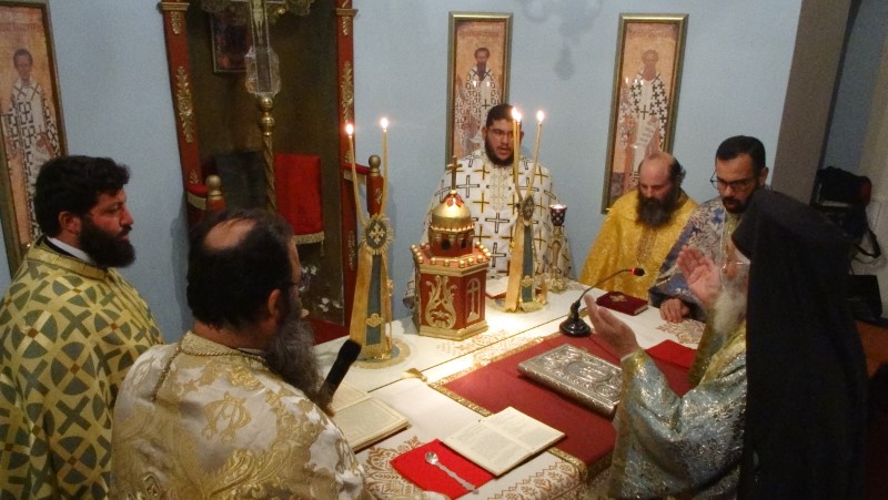 Μητρόπολη Λέρου Υποδοχή της Τιμίας Κάρας της Οσίας Γαβριηλίας Παπαγιάννη στον Πλάτανο της Λέρου
