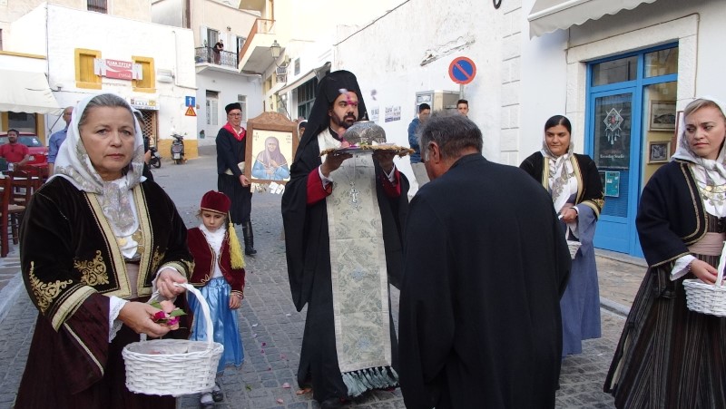 Μητρόπολη Λέρου Υποδοχή της Τιμίας Κάρας της Οσίας Γαβριηλίας Παπαγιάννη στον Πλάτανο της Λέρου