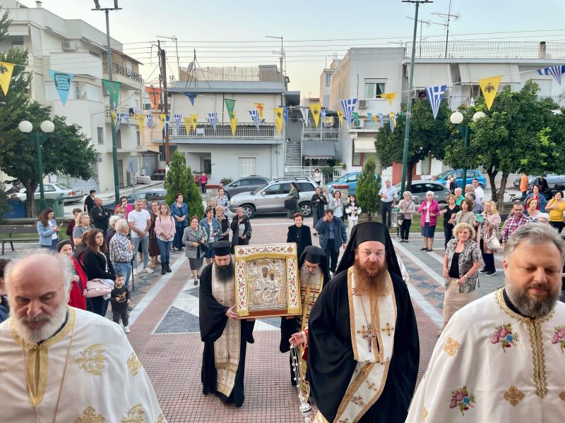 Υποδοχή της Παναγίας Αρεθιώτισσας Κυράς του Βάλτου στον Άγιο Δημήτριο Βόλου